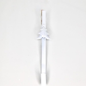 White Christmas Tree Wreath Hanger 28cm