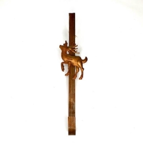 Rusty Christmas Reindeer Wreath Hanger 28cm