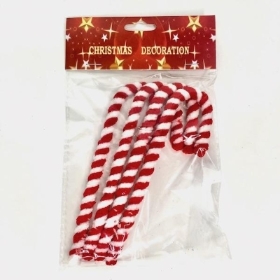 4 x Red & White Mini Candy cane 14cm