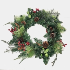 Natural Iced Wreath 50cm