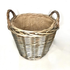 Lined Wicker Planter Basket 27cm