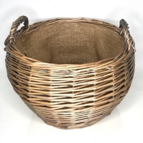 Antique Washed Stumpy Basket 27cm