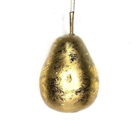 Gold Hanging Pear 10cm