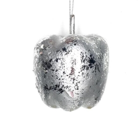 Silver Hanging Apple 9cm