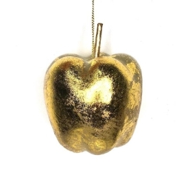 Gold Hanging Apple 9cm