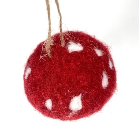 Felt Hanging Toadstool 11cm