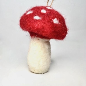 Felt Hanging Toadstool 11cm