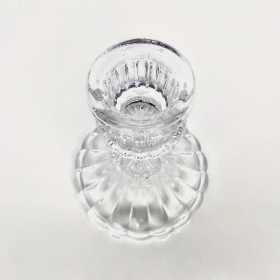 Clear Glass Anastasia Candle Stick 10cm