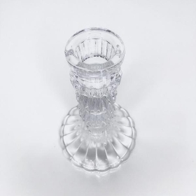 Clear Glass Anastasia Candle Stick 13cm