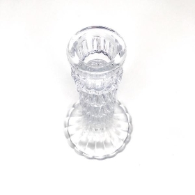 Clear Glass Anastasia Candle Stick 15cm