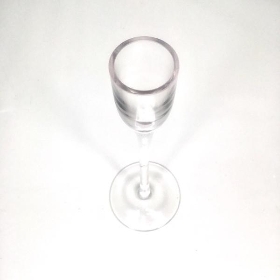 Clear Glass Flute Candle Stick 25cm