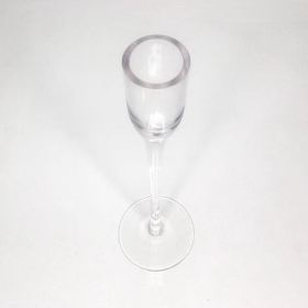 Clear Glass Flute Candle Stick 27cm