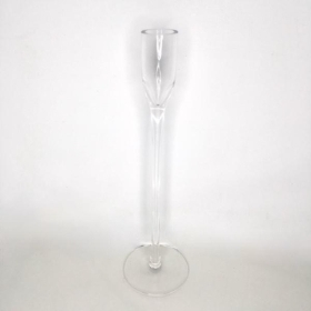 Clear Glass Flute Candle Stick 27cm