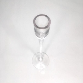 Clear Glass Flute Candle Stick 30cm