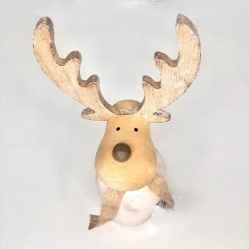 Wooden Winter Reindeer 28cm