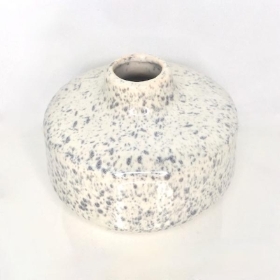 White Ceramic Speckled Vase 9cm