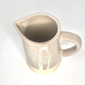 Grey Ceramic Star Jug 15cm