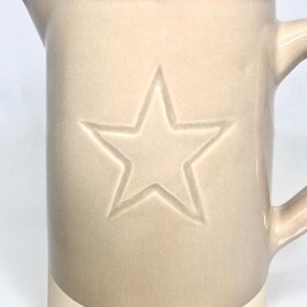 Grey Ceramic Star Jug 15cm