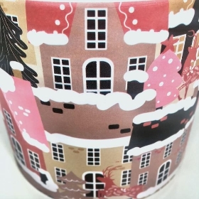 Ceramic Winter Village Pot 10cm