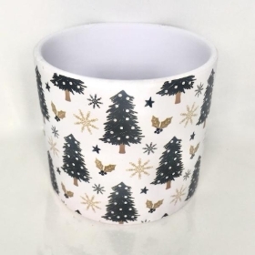 Ceramic Christmas Tree Pot 10cm