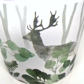 Ceramic Reindeer Woodland Pot 10cm