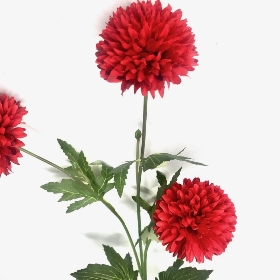 Red Pom Pom Chrysanthemum 71cm