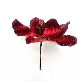 Burgundy Velvet Magnolia 23cm