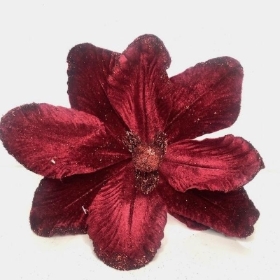 Burgundy Velvet Magnolia 23cm