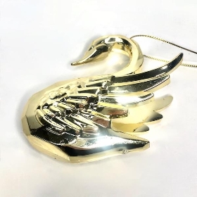 Gold Shiny Swan 10cm