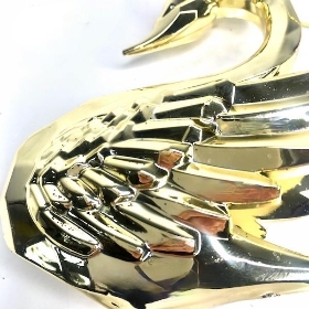 Gold Shiny Swan 10cm