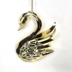 Gold Shiny Swan 10cm