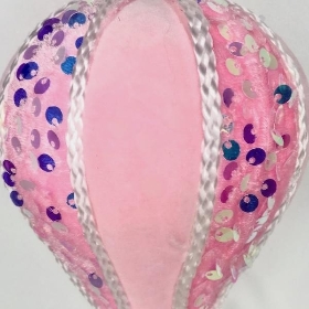 Pink Lilac Hot Air Balloon 12cm