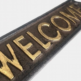 Cast Iron Welcome Sign 21cm