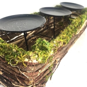 Mossy Candle Holder 9cm