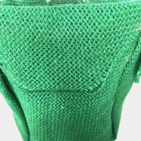 Green Hessian Bag 12cm