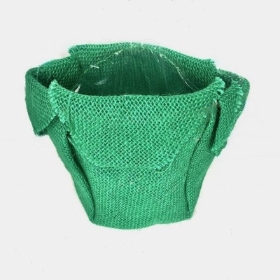 Green Hessian Bag 12cm