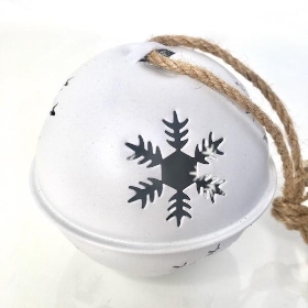 White Christmas Bell 8cm