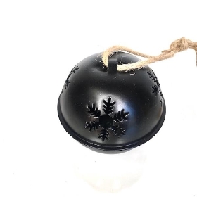 Black Christmas Bell 8cm