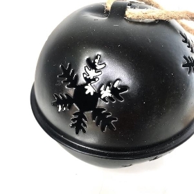 Black Christmas Bell 8cm