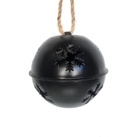 Black Christmas Bell 8cm