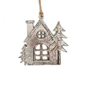 Silver Hanging House 9cm