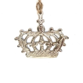 Silver Hanging Metal Crown 7.5cm