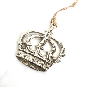 Silver Hanging Crown 6cm