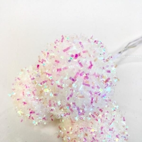 3 x Frosted Iridescent Ball 13cm