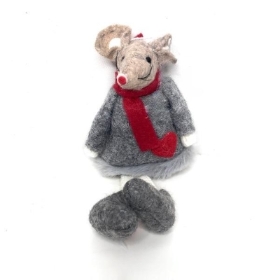 Fabric Mouse Dangly Legs 16cm