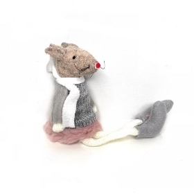 Fabric Mouse Dangly Legs 16cm