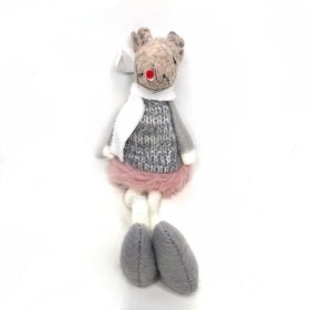 Fabric Mouse Dangly Legs 16cm