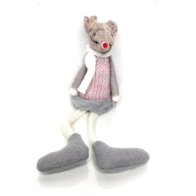 Fabric Mouse Dangly Legs 16cm