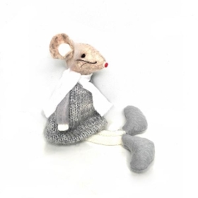 Fabric Mouse Dangly Legs 16cm