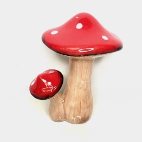 Ceramic Toadstool Duo 15cm